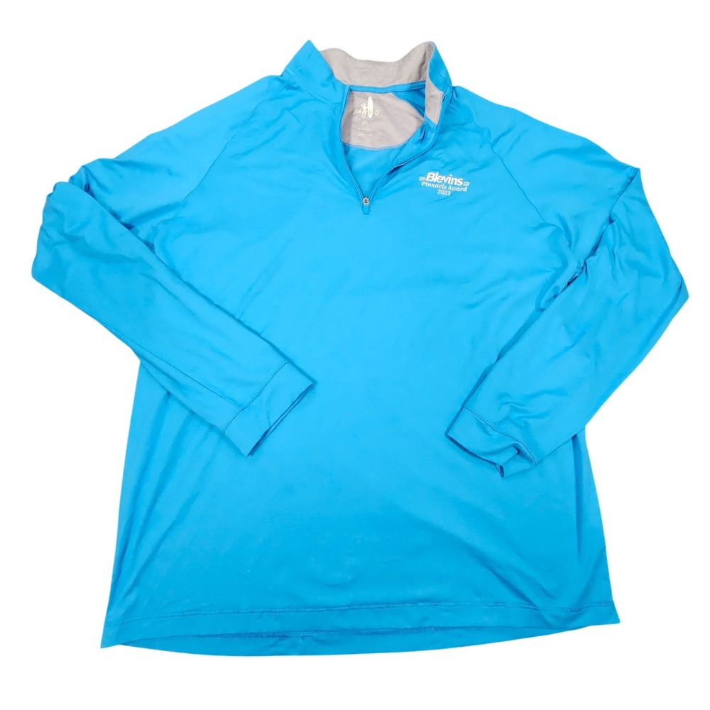 Johnnie-O Freeborne 1/4 Zip Pullover XL Blue Blevins Clayton Homes Golf Active